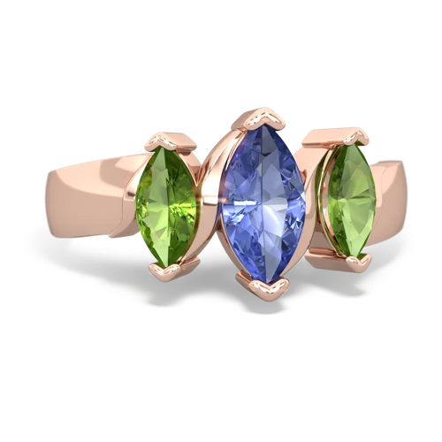 tanzanite-peridot keepsake ring