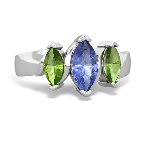 tanzanite-peridot keepsake ring