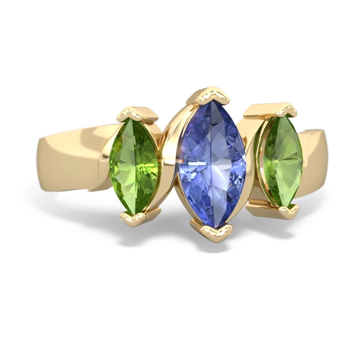 tanzanite-peridot keepsake ring