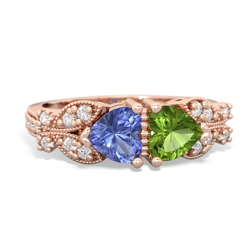 tanzanite-peridot keepsake butterfly ring