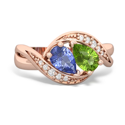 tanzanite-peridot keepsake curls ring