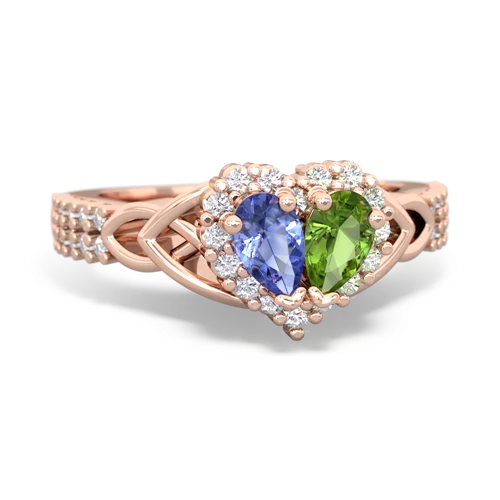 tanzanite-peridot keepsake engagement ring