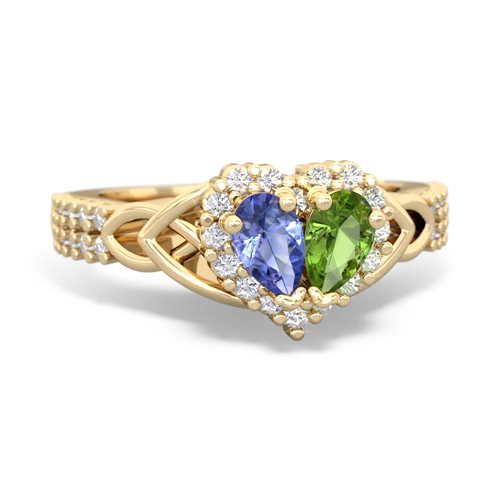 tanzanite-peridot keepsake engagement ring