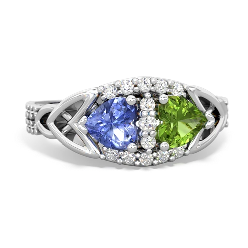 tanzanite-peridot keepsake engagement ring