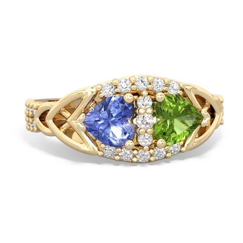 tanzanite-peridot keepsake engagement ring