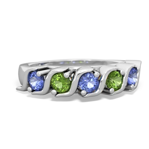 tanzanite-peridot timeless ring