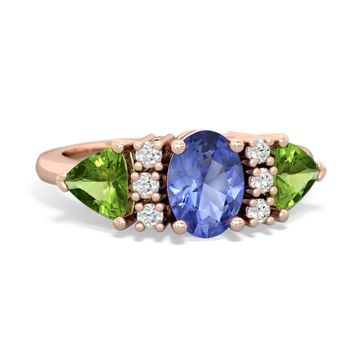 tanzanite-peridot timeless ring