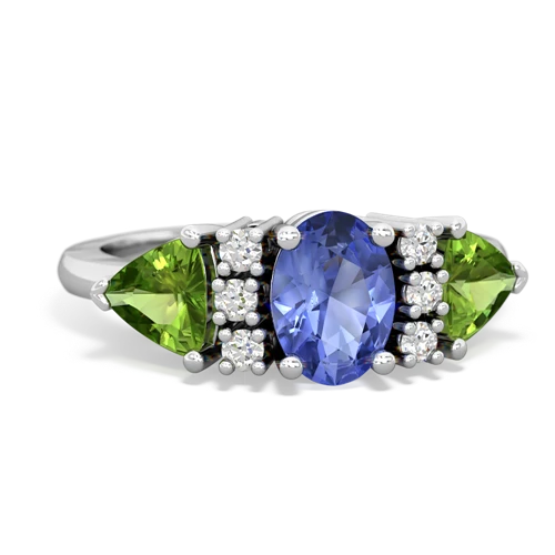 tanzanite-peridot timeless ring