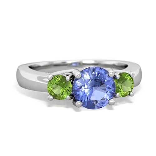 tanzanite-peridot timeless ring