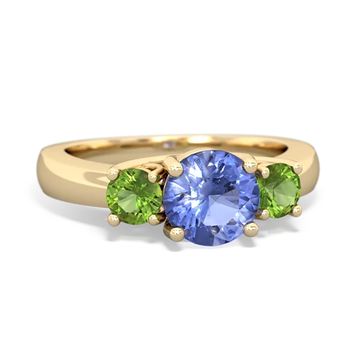 tanzanite-peridot timeless ring