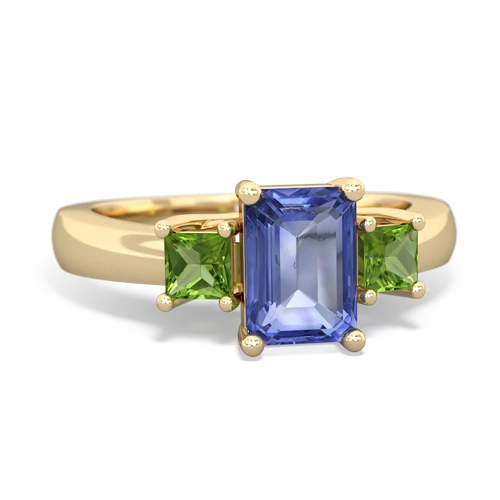 tanzanite-peridot timeless ring