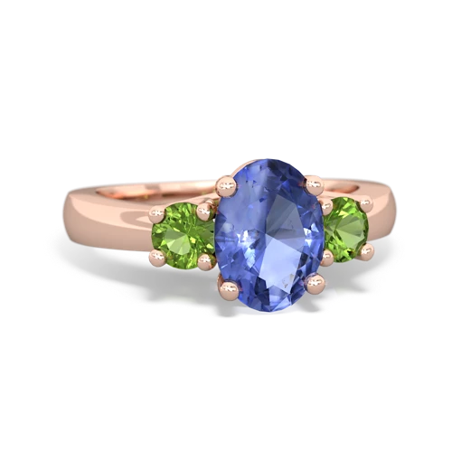 tanzanite-peridot timeless ring