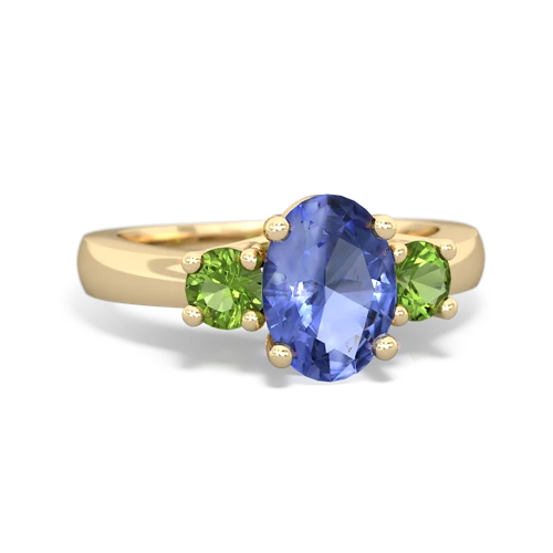 tanzanite-peridot timeless ring