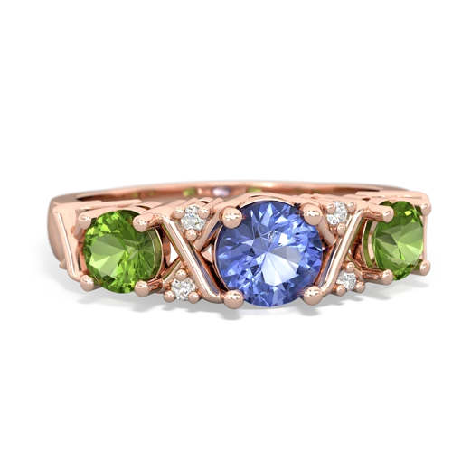 tanzanite-peridot timeless ring