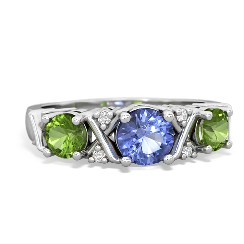 tanzanite-peridot timeless ring