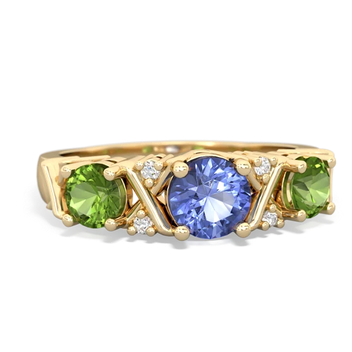 tanzanite-peridot timeless ring