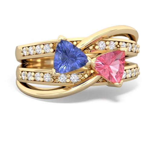 tanzanite-pink sapphire couture ring