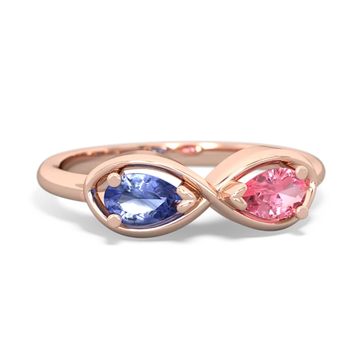 tanzanite-pink sapphire infinity ring