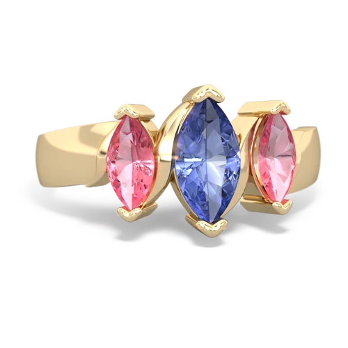 tanzanite-pink sapphire keepsake ring