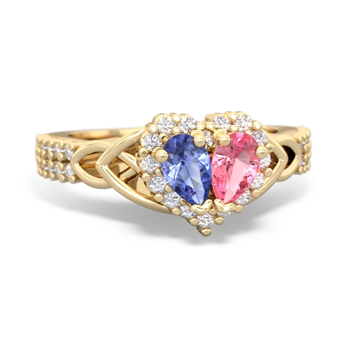 tanzanite-pink sapphire keepsake engagement ring