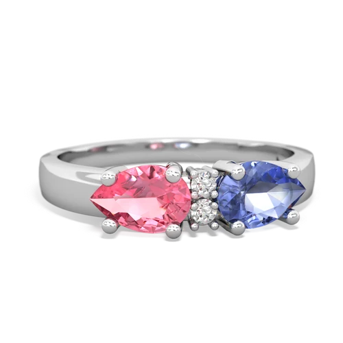 tanzanite-pink sapphire timeless ring