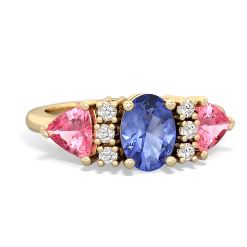 tanzanite-pink sapphire timeless ring