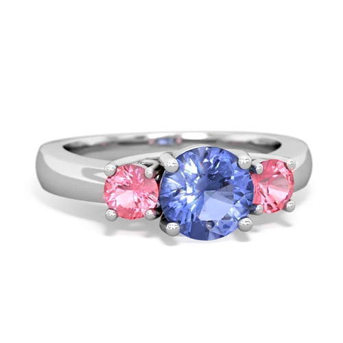 tanzanite-pink sapphire timeless ring