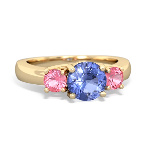 tanzanite-pink sapphire timeless ring