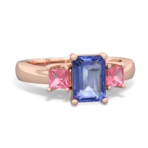 tanzanite-pink sapphire timeless ring