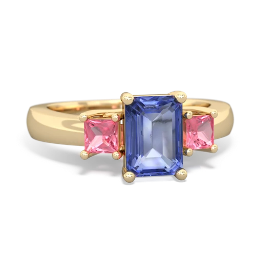 tanzanite-pink sapphire timeless ring