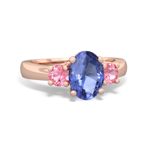 tanzanite-pink sapphire timeless ring