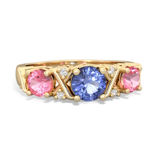 tanzanite-pink sapphire timeless ring