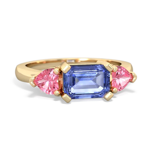 tanzanite-pink sapphire timeless ring