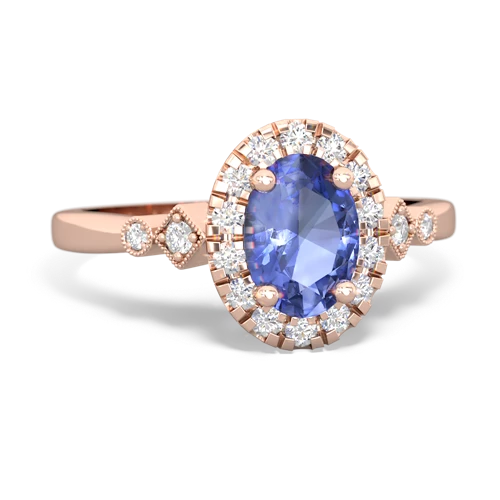 Tanzanite Antique-style Halo Genuine Tanzanite ring Ring