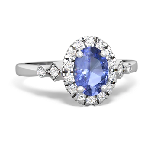 tanzanite antique halo ring