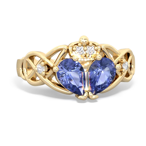 tanzanite claddagh ring