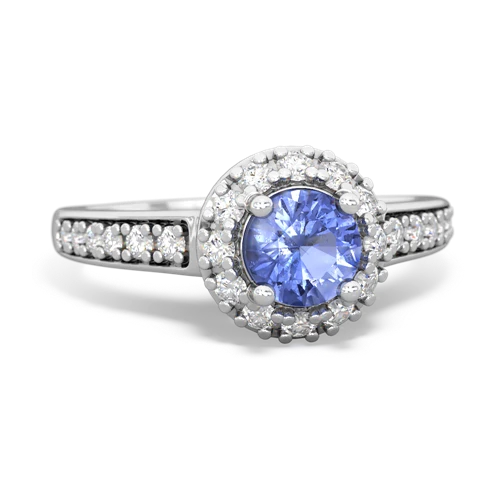 tanzanite classic halo ring