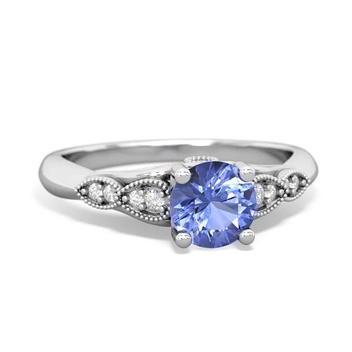 tanzanite filigree milgrain ring