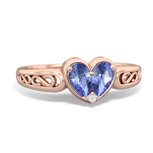 Tanzanite filligree Heart Genuine Tanzanite ring Ring