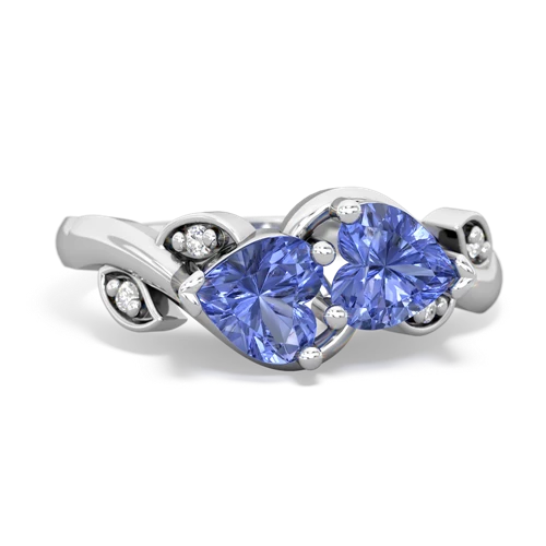 tanzanite floral keepsake ring