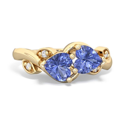 tanzanite floral keepsake ring