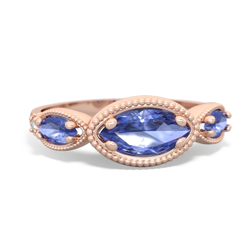 tanzanite milgrain marquise ring