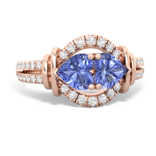 tanzanite pave keepsake ring