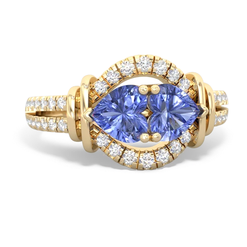 tanzanite pave keepsake ring