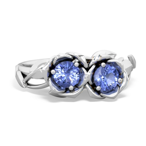 tanzanite roses ring