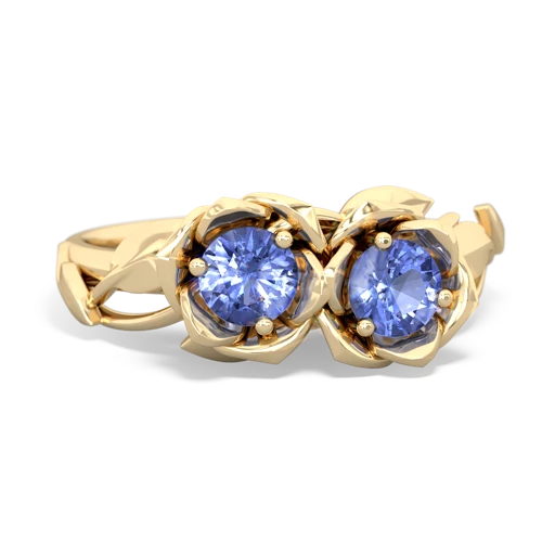 tanzanite roses ring