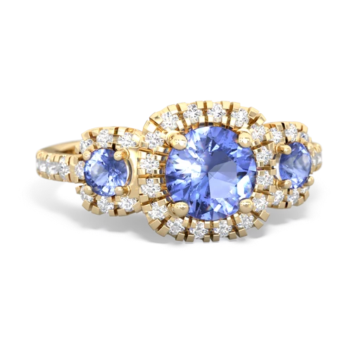 tanzanite three stone regal ring