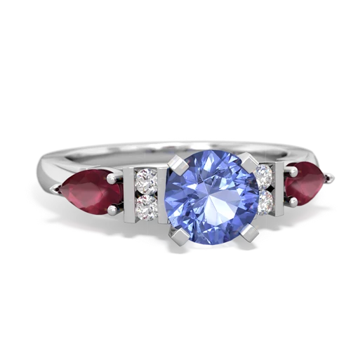 tanzanite-ruby engagement ring