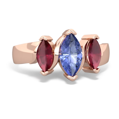 tanzanite-ruby keepsake ring