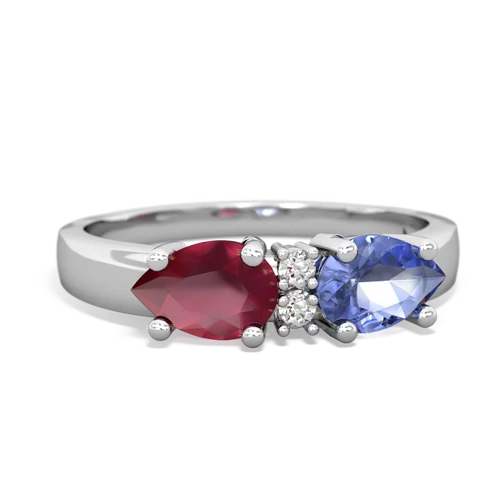 tanzanite-ruby timeless ring